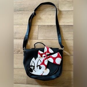 Disney Parks x Loungefly Crossbody Bag with Minnie Mouse and 3D Bow​​​​